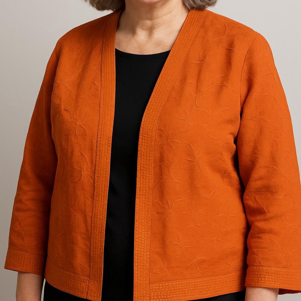Silkland 100% Silk Embroidered Blazer